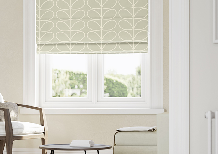 Orla Kiely Jumbo Linear Stem, Pebble - Twist&Fit Roman Blind - Image 5